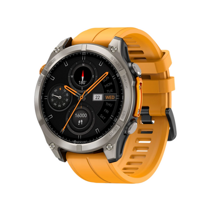 Portable 1.43 inch AMOLED GPS Smartwatch with Flashlight