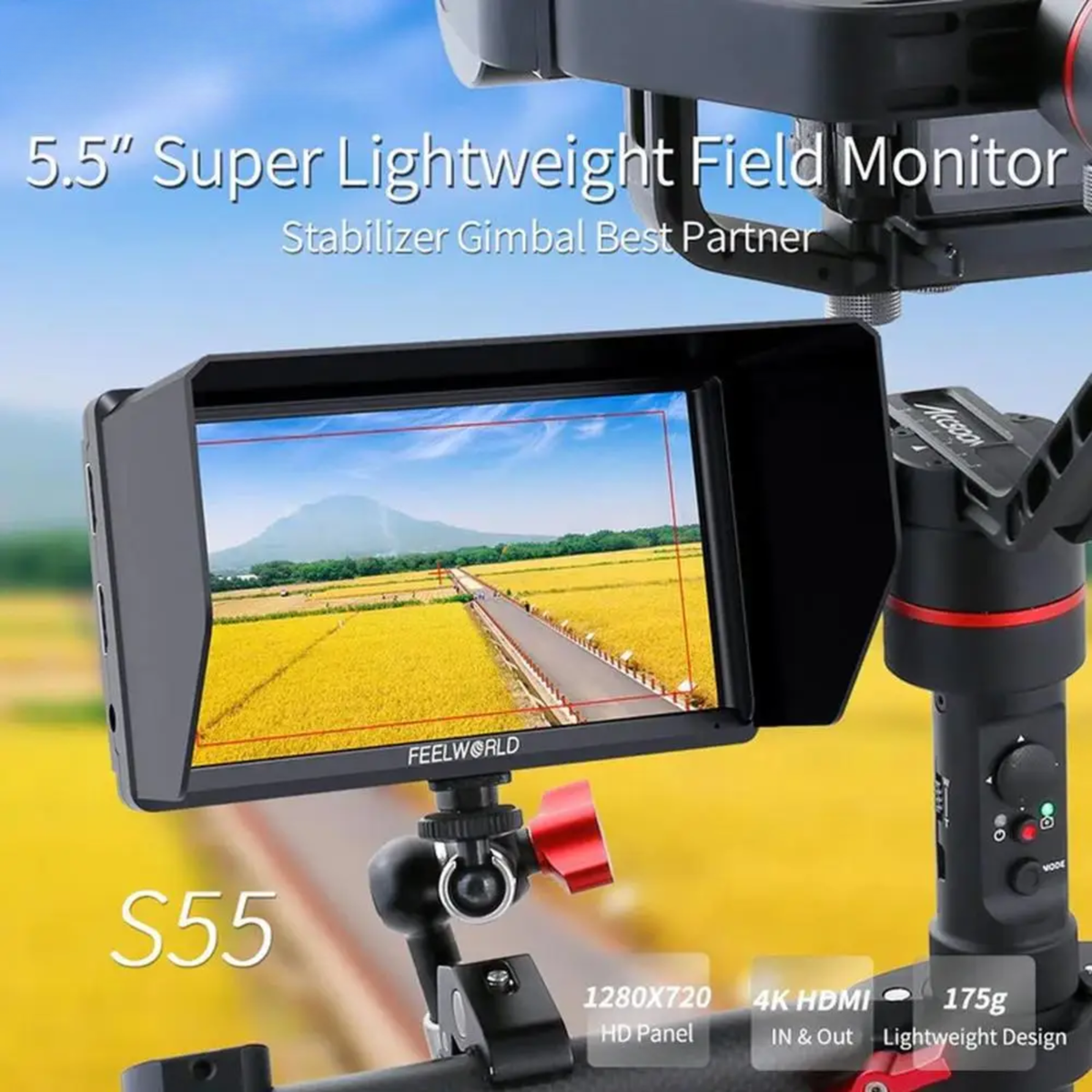 5.5 Inch DSLR Camera Field Monitor 1280x720 HD