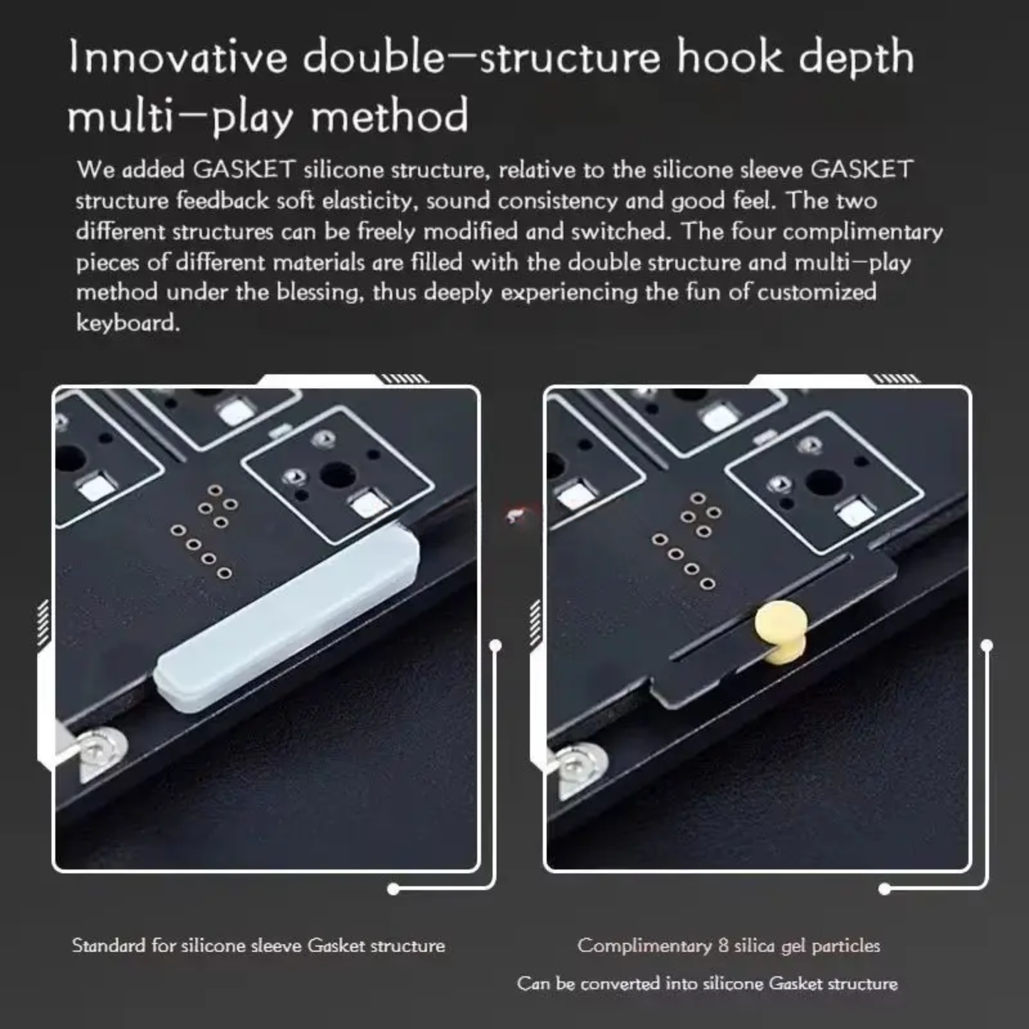 Wireless Mechanical Gaming Keyboard Anode Red FR4