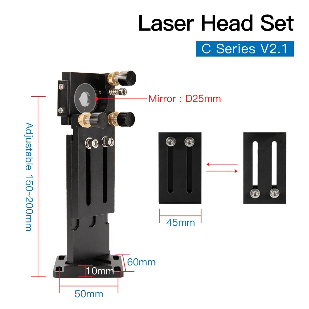 Laser Head Kit 101.6mm Focus Lens for CO2 Cutters