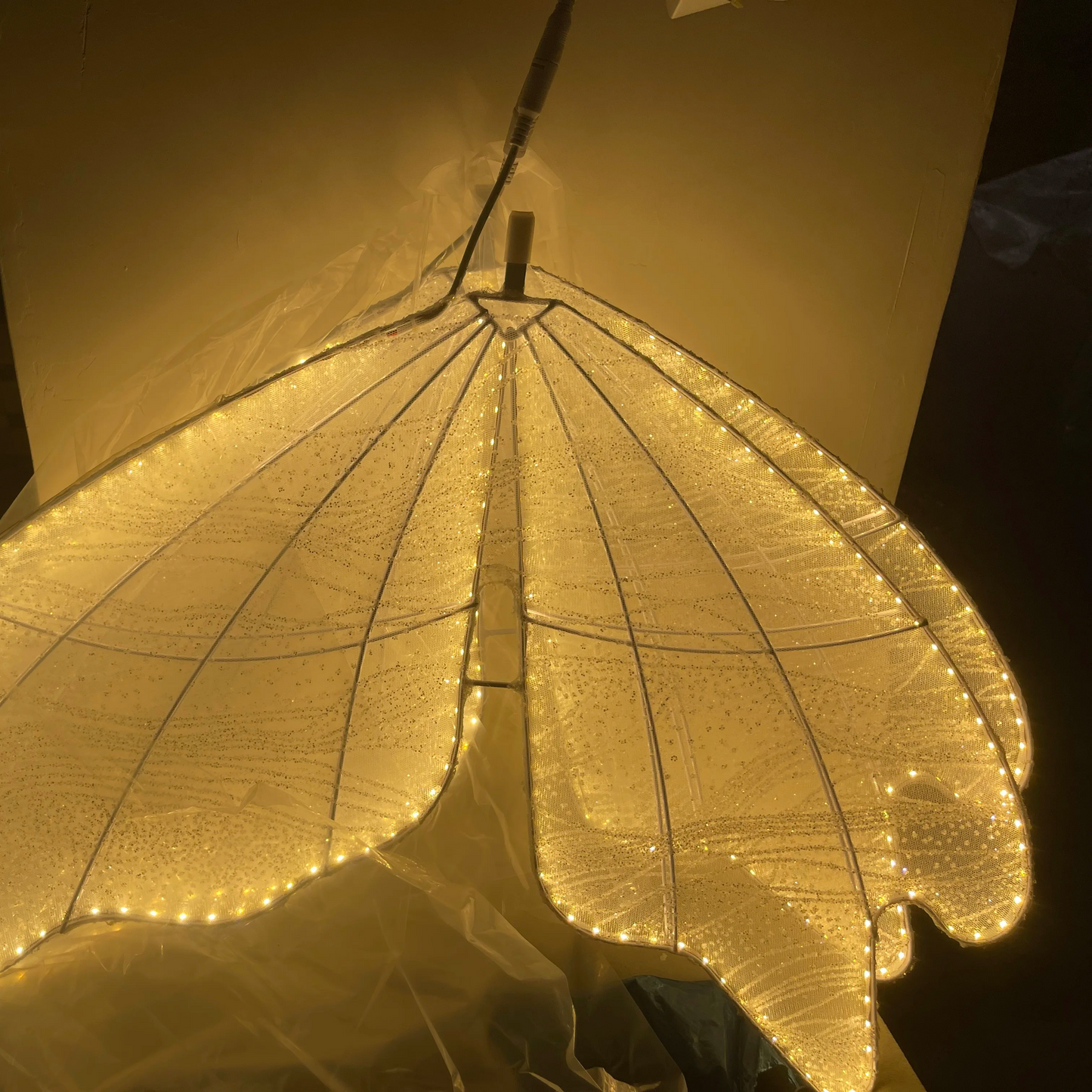 Gold Butterfly LED Ceiling Light 80cm Wedding Decoration