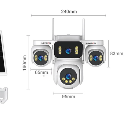 4G Solar CCTV Camera 256GB IP66 Weatherproof