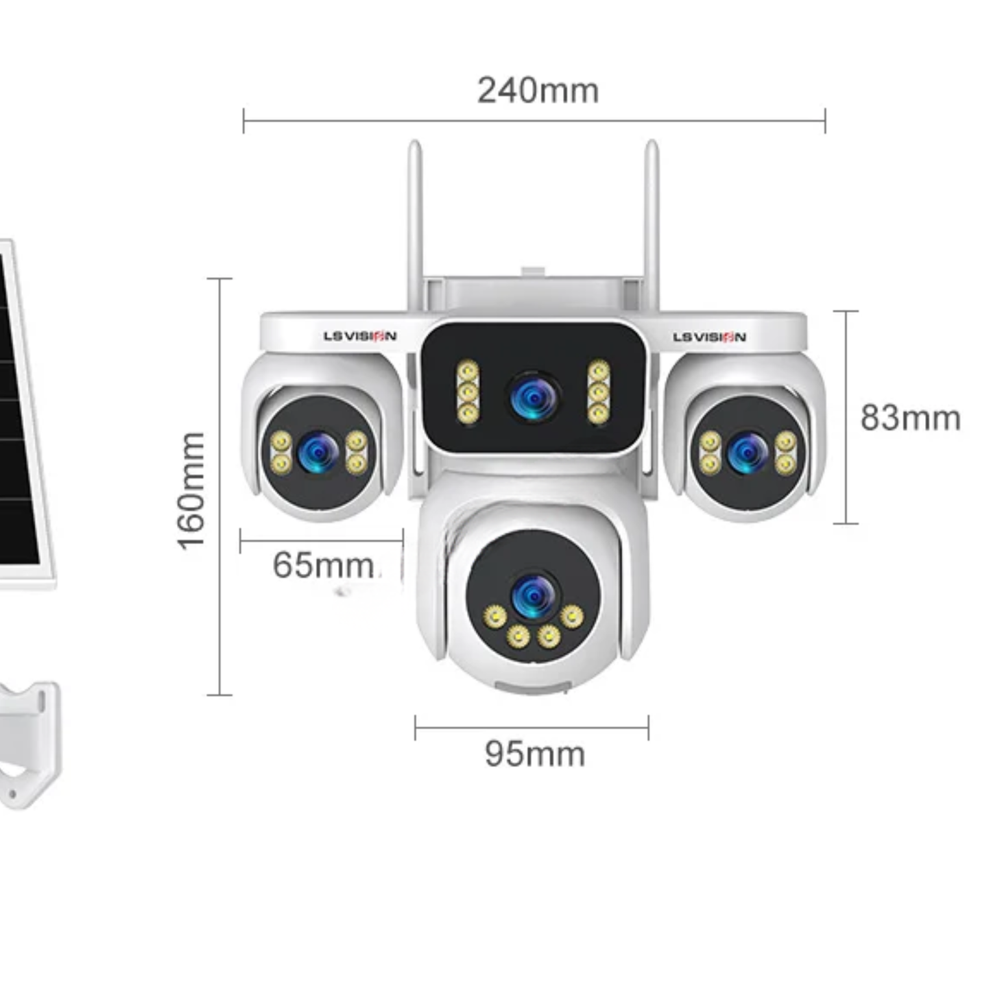4G Smart Solar CCTV Camera 128GB Weatherproof