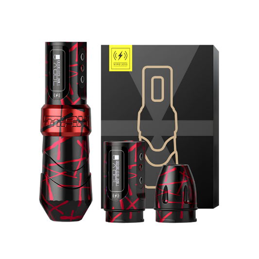 Cordless Tattoo Machine 4.0mm Stroke Red Camo