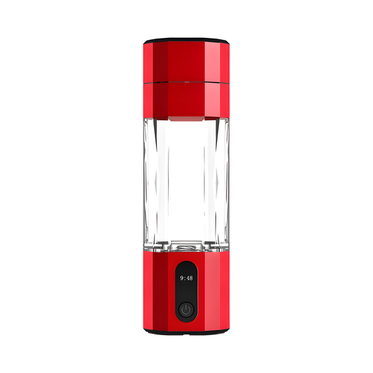 Hydrogen Water Bottle with Pressure Relief Valve Red