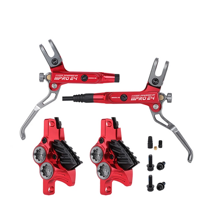 4-Piston Hydraulic MTB Disc Brake Red 800/1550mm