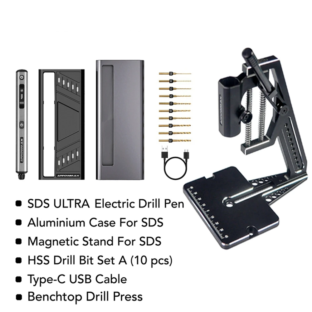Portable Electric Hand Drill with Benchtop Stand for Home Projects