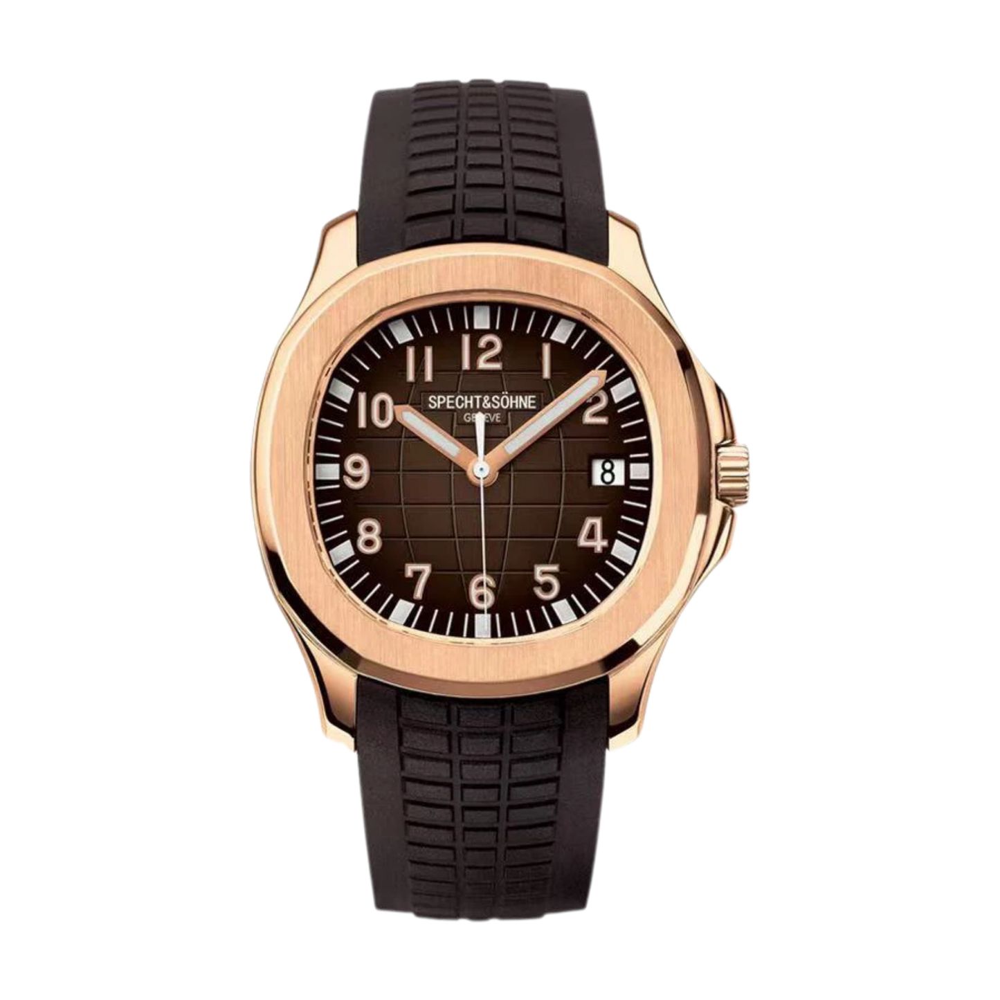 50M Waterproof Men’s Watch Rose Gold Finish