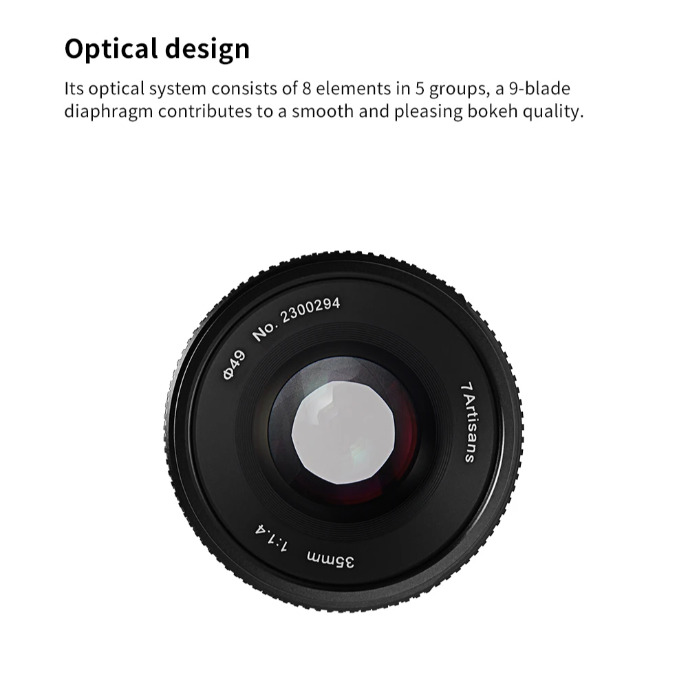 Lightweight 35mm F1.4 APS C Lens for Micro 4 3