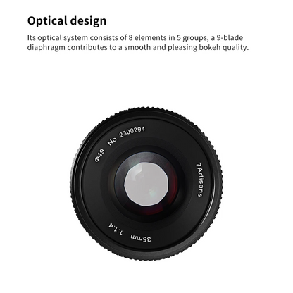 Lightweight 35mm F1.4 APS C Lens for Micro 4 3