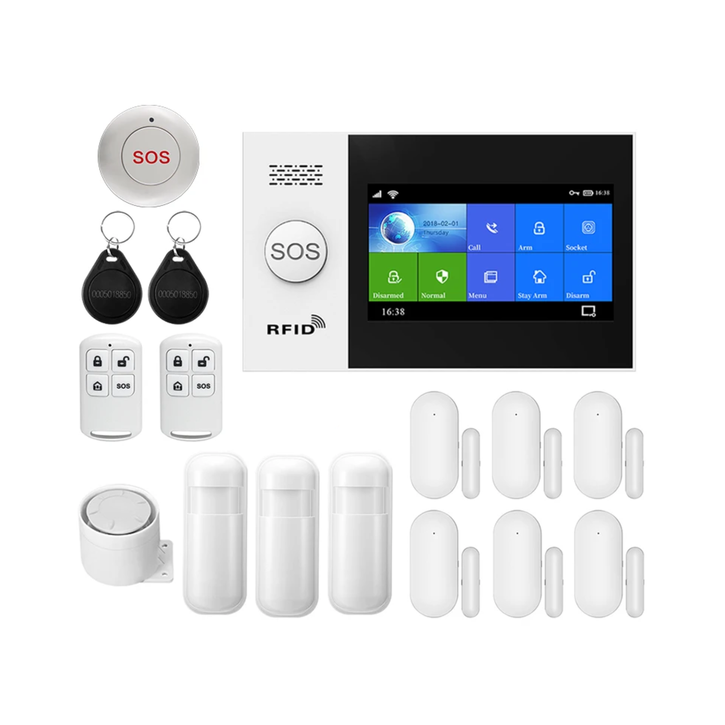 4G Touchscreen Home Security System with WiFi Remote Access