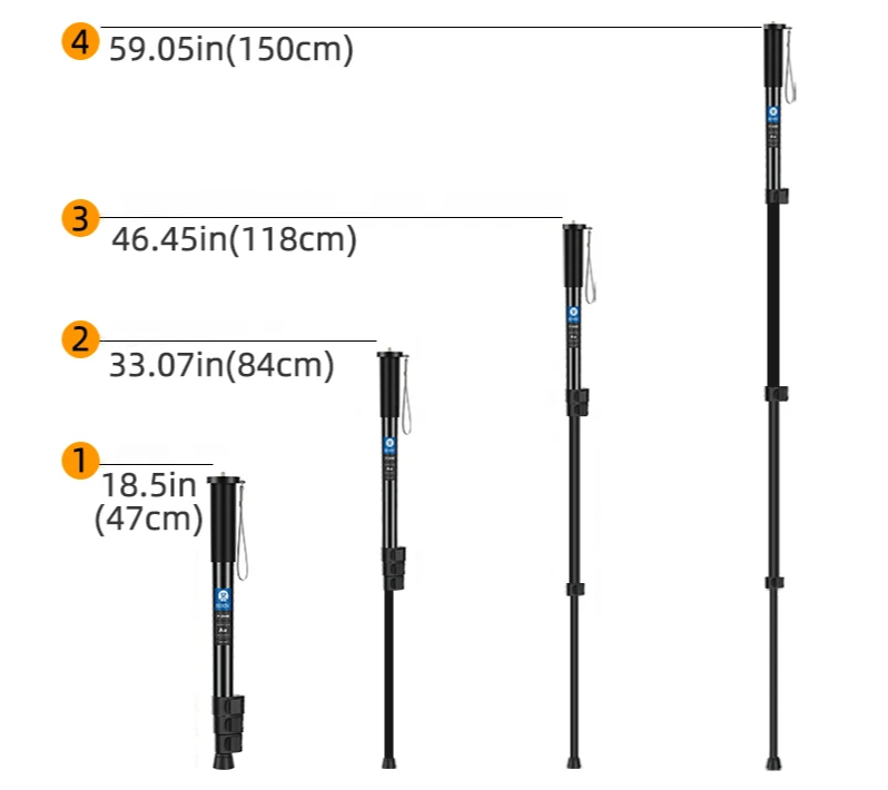 Portable Camera Monopod Stand with Mount Adapter for Photography