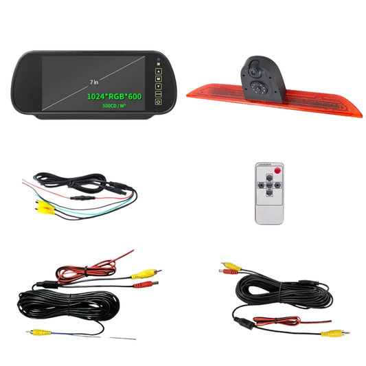 Dual Lens Reverse Camera for Transit with Snap-On Mount