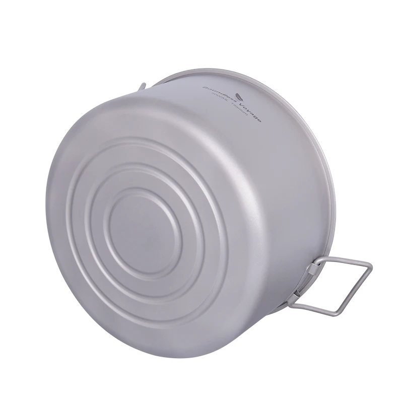 5L Titanium Camping Pot with Lid and Folding Handles
