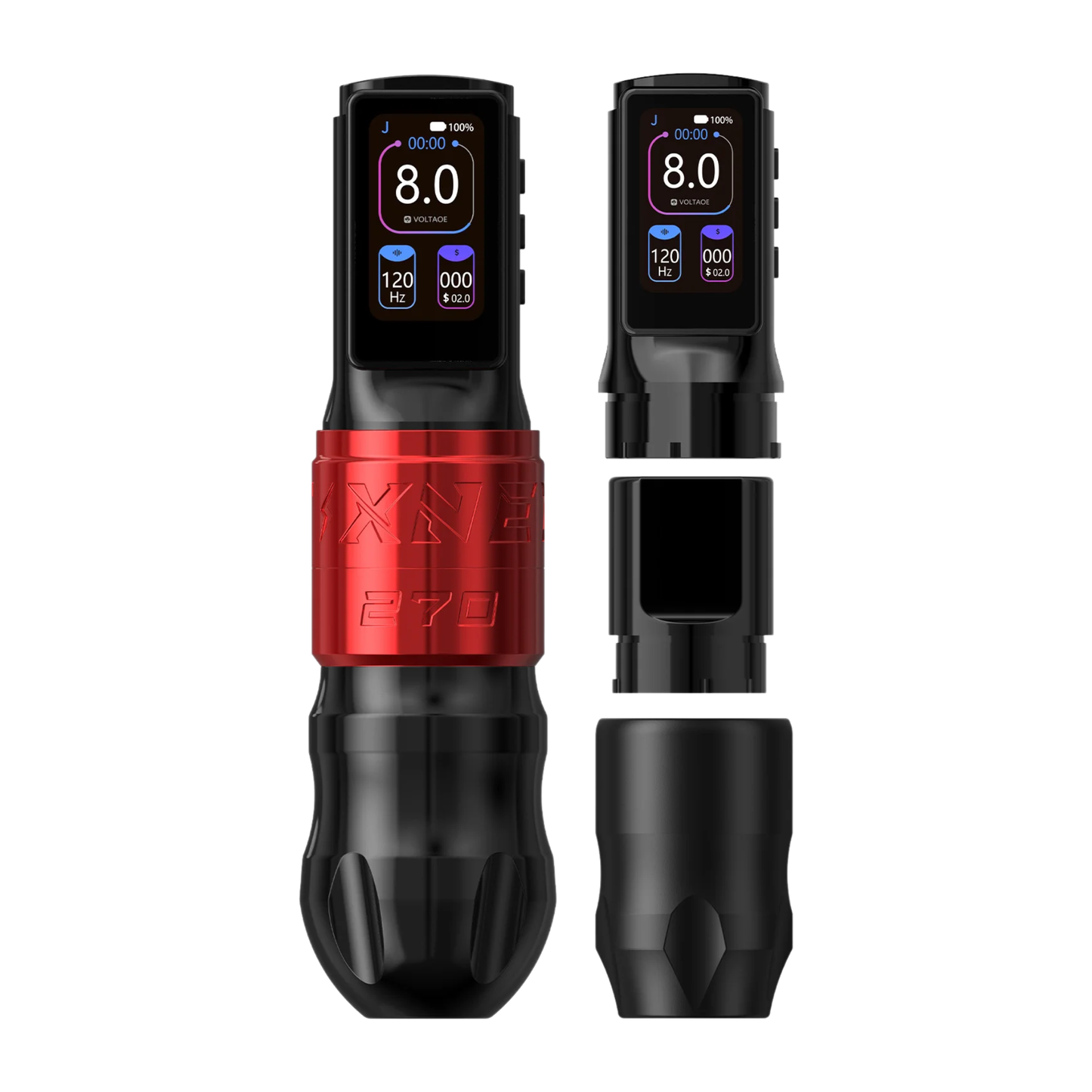 Wireless Tattoo Machine Pen Red Dual Battery