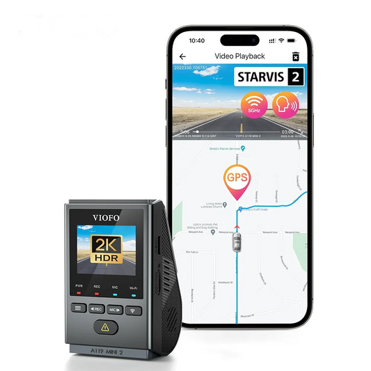 Compact 2K DVR with Voice Commands & Parking Mode