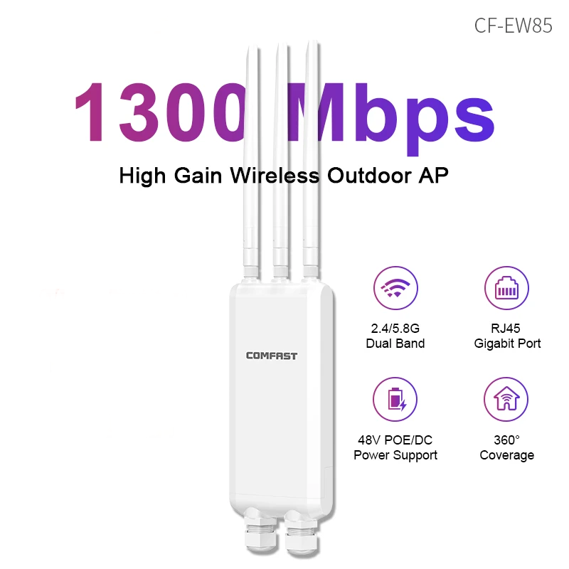 High Power Outdoor WiFi Mesh Router 2.4G and 5.8G