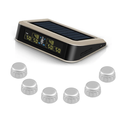 Gold Solar Wireless TPMS with 6 External Sensors