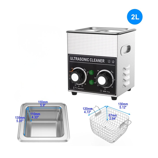 Portable 2L Ultrasonic Cleaner 60W