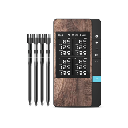 Wireless 4-Probe Bluetooth Meat Thermometer with LCD