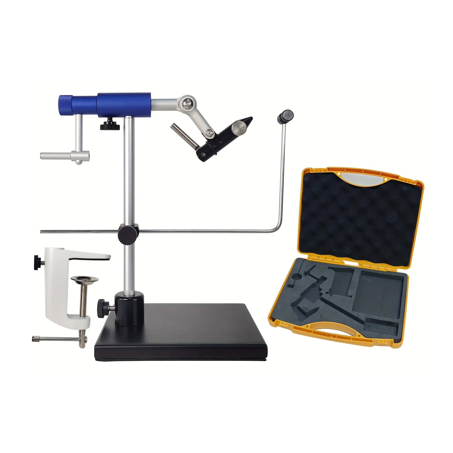 360 Degree Fly Tying Vise Adjustable Base Precision Tool Blue