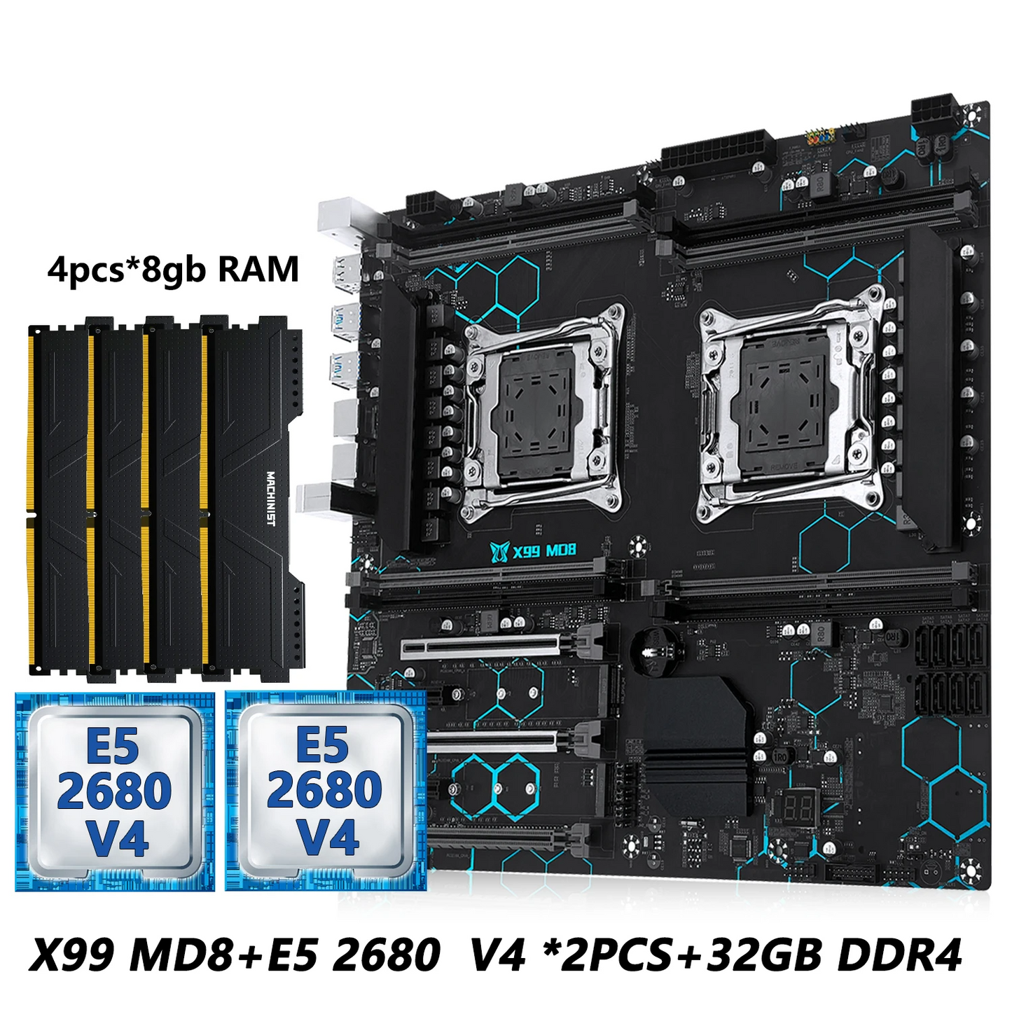 High-Performance X99 Motherboard with C612 Chipset