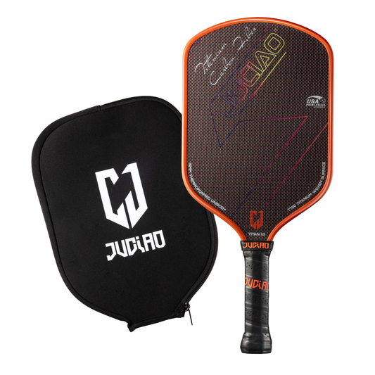 Foam-Edge Pickleball Orange Titanium Woven Surface