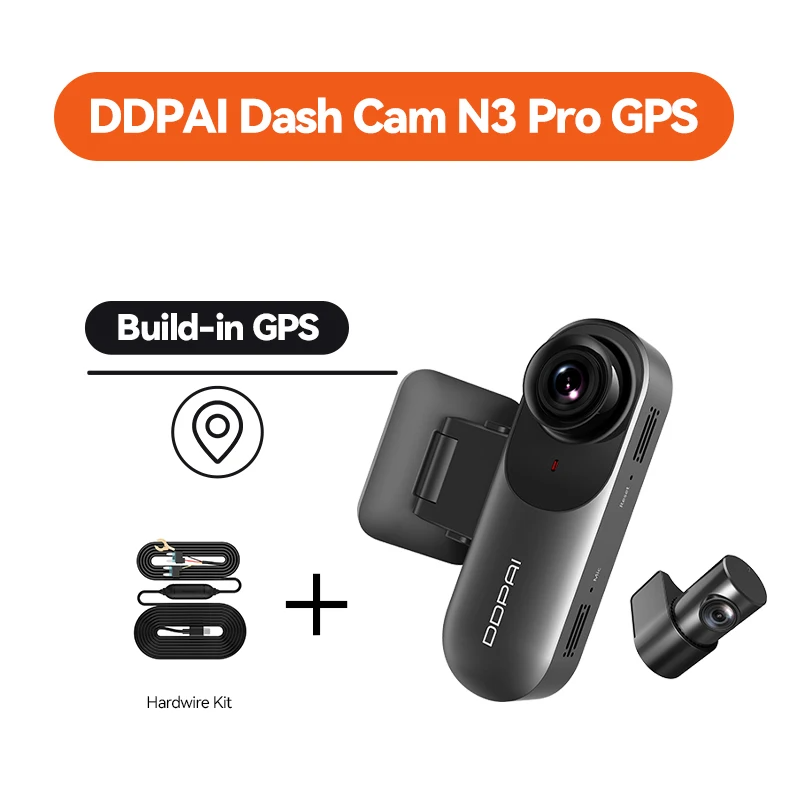 2.5K Smart Dash Cam GPS WiFi 128GB