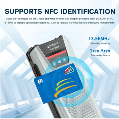 Rugged Android 13 NFC 2D Barcode Scanner 4GB 64GB