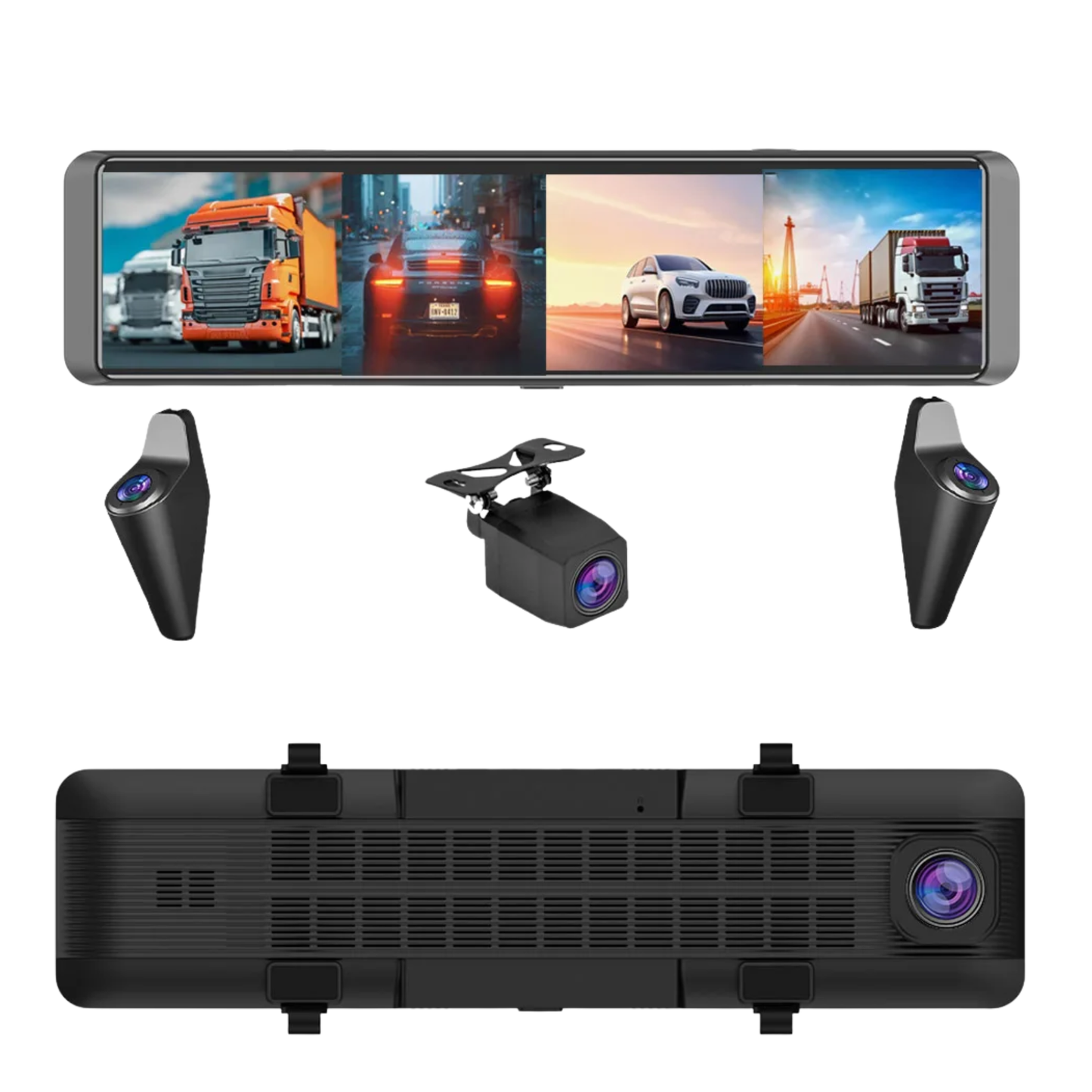 4K Smart Mirror Dash Cam 4CH Parking Monitor 32GB