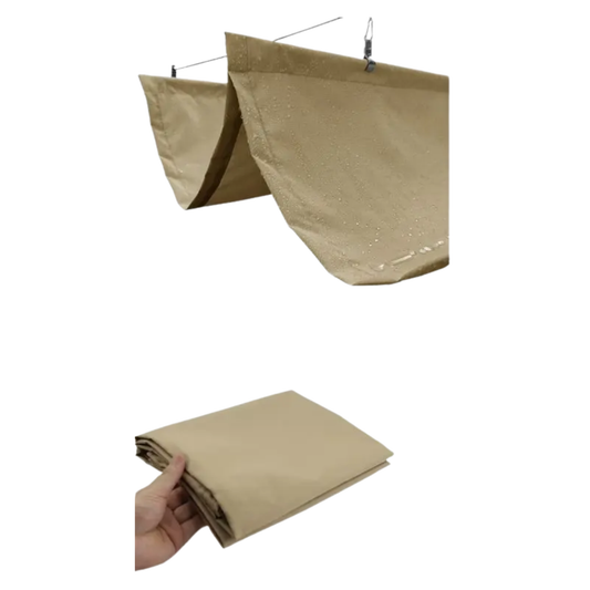 Khaki 2.5mx5m Telescopic Patio Sun Shade Cover