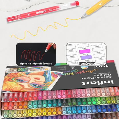 120 Colors Acrylic Paint Markers Professional Art Set