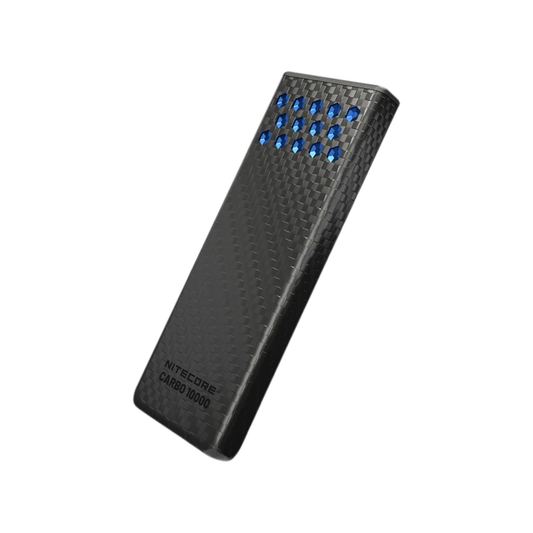 Blue 10000mAh Carbon Fiber Mobile Power Bank