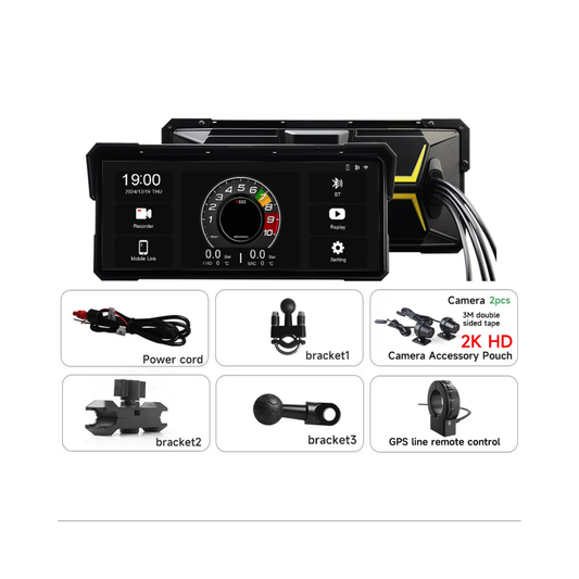 8.1″ Motorcycle 2K GPS Screen with Controller