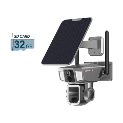Multi Lens 6K 4G WiFi Solar Security Camera 32GB