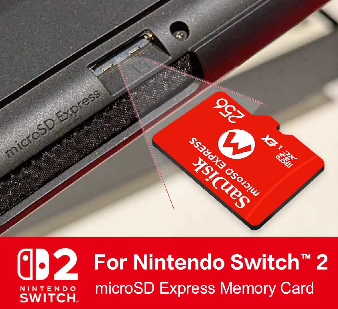 256GB MicroSD Express Card for Nintendo Switch 2