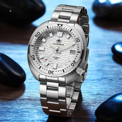 Silver Luxury Automatic Mechanical Watch with Sapphire Crystal