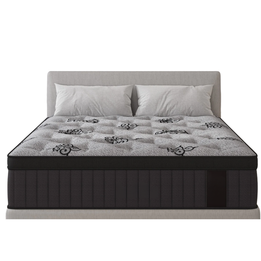 King Single Euro Top Pocket Spring Mattress 34cm Medium Firm Queen