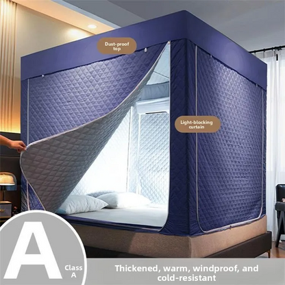Indoor Warm Bed Tent 90x190 Navy Quilted Frame