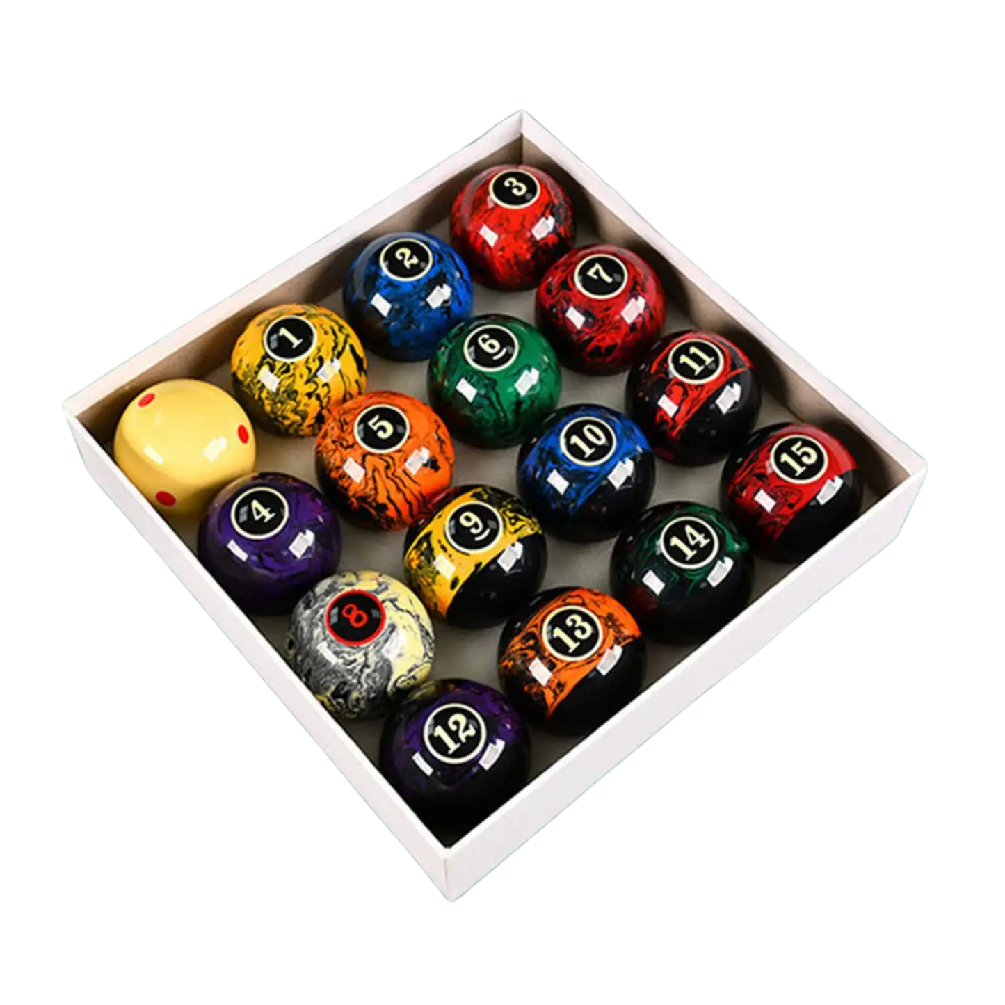 16pc 2.25 Pool Table Balls Complete Set