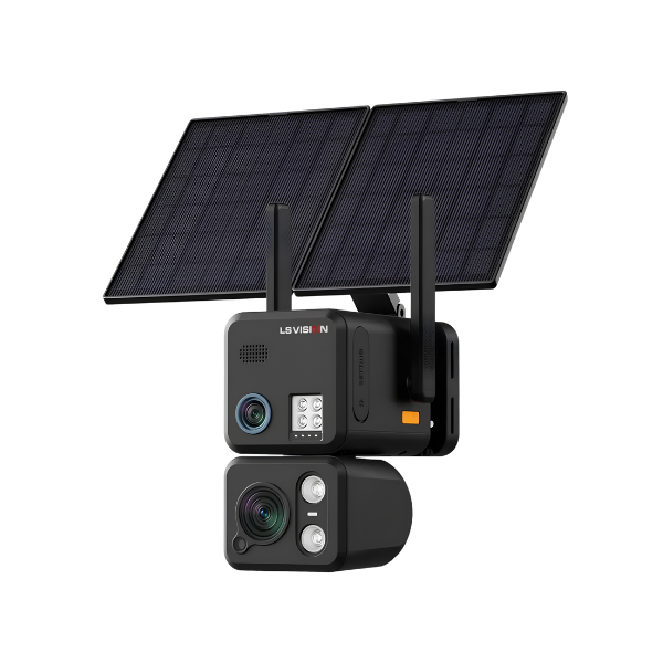 4K Dual-Lens Solar Security Camera 20X Zoom PTZ