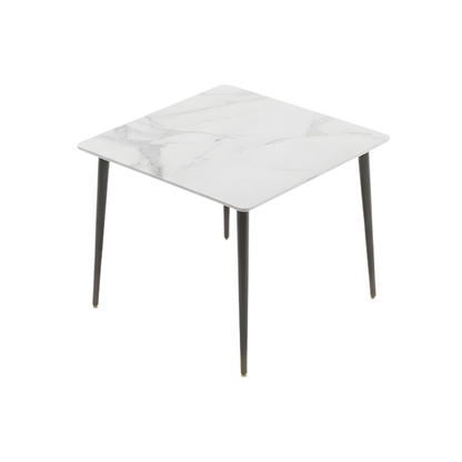 Sintered Stone Top White Grey Dining Table 6-Seater