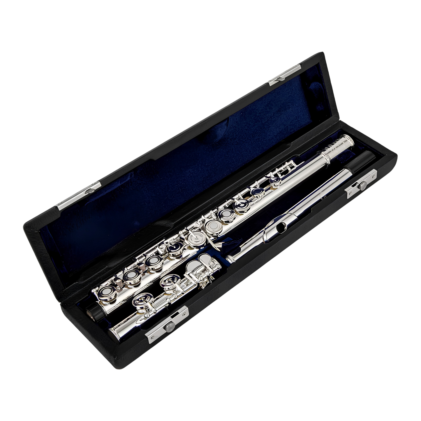 Silver Plated Open Hole C Flute with Case