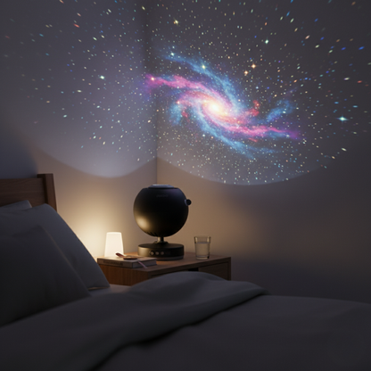 Black Star Projector Lamp with High Definition Galaxy Display