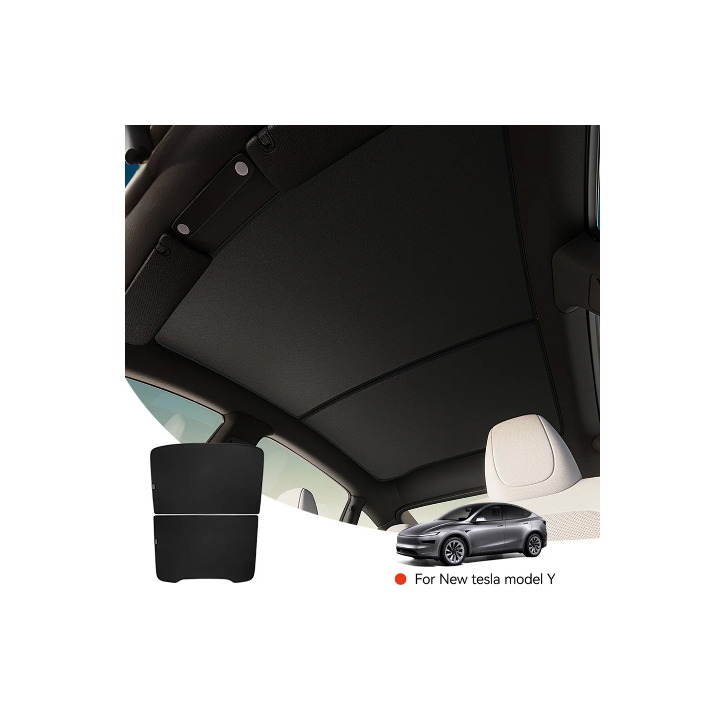 Tesla Model Y 2025–2026 4-Piece Sunroof Sunshade