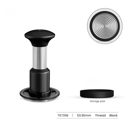 53.35mm Coffee Tamper Black 30lbs Pressure Feedback