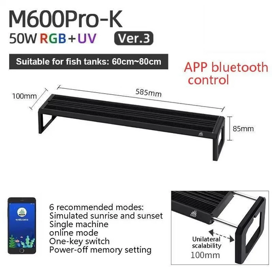 50W RGB UV LED Aquarium Plant Grow Light