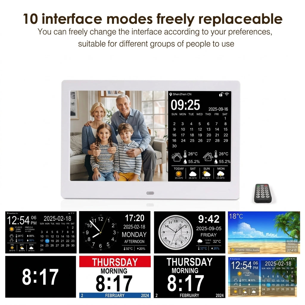 10.1 Inch WiFi Smart Calendar Clock with Weather Forecast