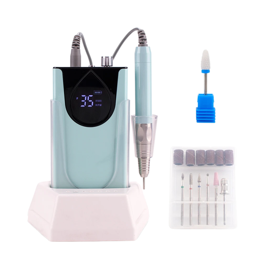 Mermaid Electric Nail Drill with Desktop Base Cordless