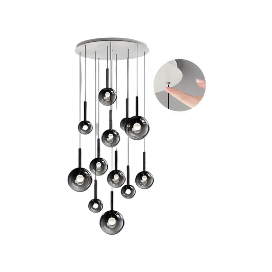 Large White Multi-Arm Ceiling Light Fixture